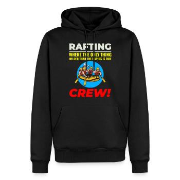 Rafting Team Floß Wildwasser Rafter Paddel Lustig - Männer Premium Bio Hoodie - Schwarz - Vorne - Nico (187cm)