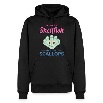 Jakobsmuscheln Sammler Strandräuber Schalentiere - Männer Premium Bio Hoodie - Schwarz - Vorne - Nico (187cm)