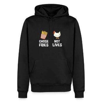 Pommes Frites Pommes Liebhaber Pommes Fritten Spru - Männer Premium Bio Hoodie - Schwarz - Vorne - Nico (187cm)