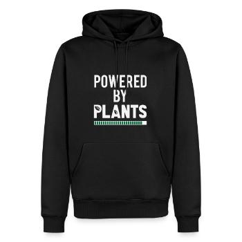 Vegan Fleischlos Tierlieb & Veganer - Männer Premium Bio Hoodie - Schwarz - Vorne - Nico (187cm)
