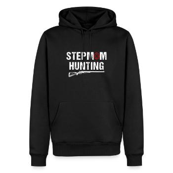 Stiefmütter JagenVintage Stepmom Hunting Sprüche - Männer Premium Bio Hoodie - Schwarz - Vorne - Nico (187cm)