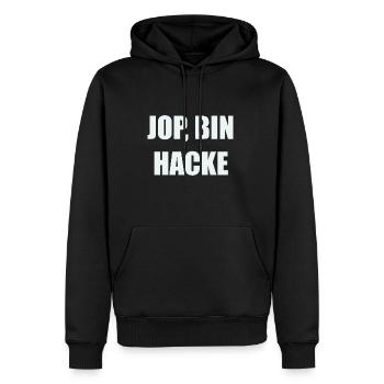 Jop Bin Hacke - Party Shirt - Männer Premium Bio Hoodie - Schwarz - Vorne - Nico (187cm)