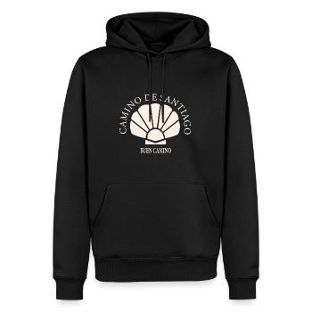 Buen Camino de Santiago - Men’s Premium Organic Hoodie - black - Front - Nico (187cm)