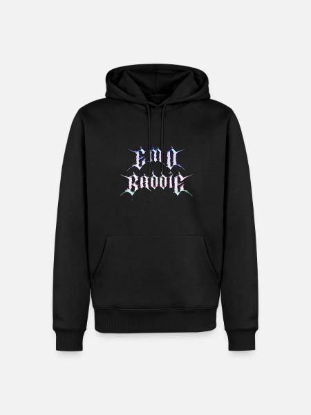 Emo Baddie ! Esthétique Emo Goth - Sweat à capuche Premium bio Homme - noir