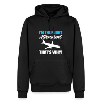 The Flight Attendant Stewardess Gift - Men’s Premium Organic Hoodie - black - Front - Nico (187cm)