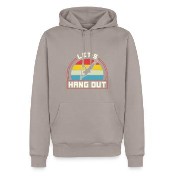 Parkour Freerunning Traceur - Männer Premium Bio Hoodie - Taupe - Vorne - Nico (187cm)