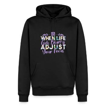 Photography Camera Lens Flowers - Männer Premium Bio Hoodie - Schwarz - Vorne - Nico (187cm)