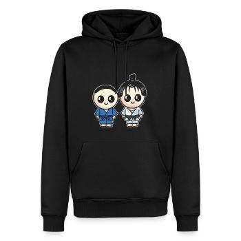 Judo Couple Athlètes Poison - Sweat à capuche Premium bio Homme - noir - Devant - Nico (187cm)