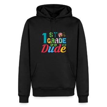 1. Klasse Dude Rainbow Girls Boys Teacher Team - Männer Premium Bio Hoodie - Schwarz - Vorne - Nico (187cm)