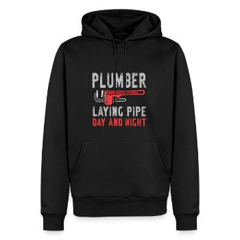 Handwerker Installateur Spruch Klempner - Männer Premium Bio Hoodie - Schwarz - Vorne - Nico (187cm)