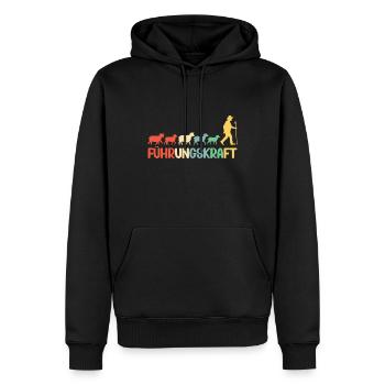 Führungskraft Schafe Hirte Geschenkidee Lustig - Männer Premium Bio Hoodie - Schwarz - Vorne - Nico (187cm)