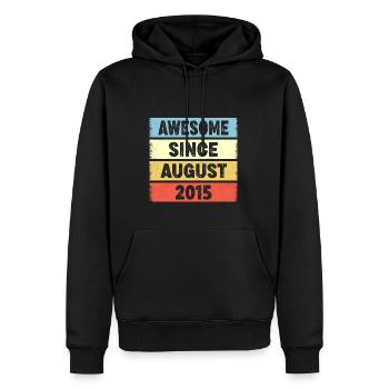 Awesome Since August 2015 7e anniversaire - Sweat à capuche Premium bio Homme - noir - Devant - Nico (187cm)