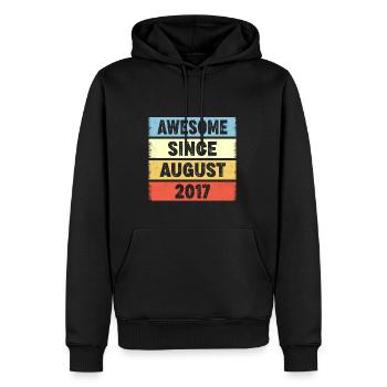 Awesome Since August 2017 5e anniversaire - Sweat à capuche Premium bio Homme - noir - Devant - Nico (187cm)