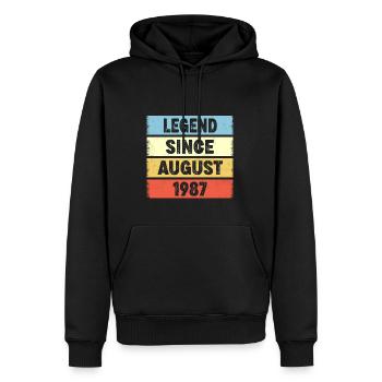 Legend Since August 1987 35e anniversaire - Sweat à capuche Premium bio Homme - noir - Devant - Nico (187cm)