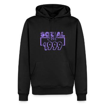 Jahr 1999 - Männer Premium Bio Hoodie - Schwarz - Vorne - Nico (187cm)