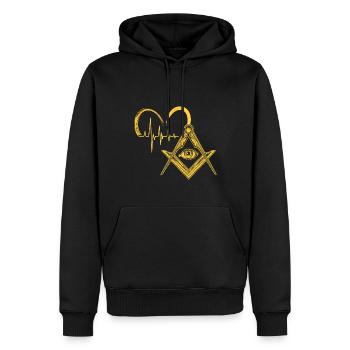 Masonic Freemasonry Fraternal - Männer Premium Bio Hoodie - Schwarz - Vorne - Nico (187cm)