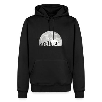 Fechten Evolution Vintage Fencer - Männer Premium Bio Hoodie - Schwarz - Vorne - Nico (187cm)