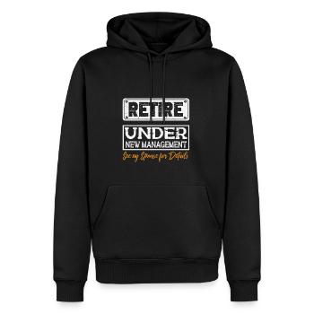 Rentner Sprüche & Geschenke Ruhestand - Männer Premium Bio Hoodie - Schwarz - Vorne - Nico (187cm)