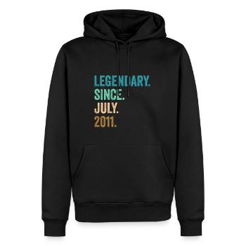 Legendary Since July 2011 11. Geburtstag - Männer Premium Bio Hoodie - Schwarz - Vorne - Nico (187cm)