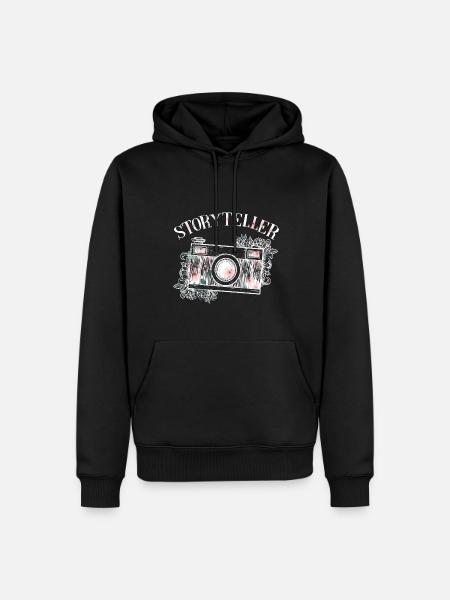 Photography Camera Lens - Männer Premium Bio Hoodie - Schwarz