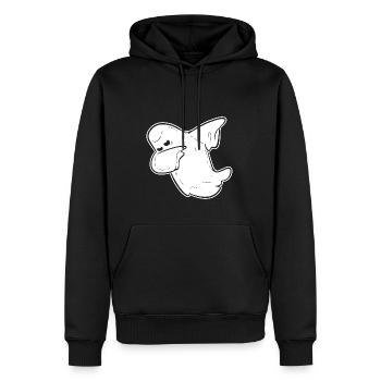 Drôle de fantôme Drôle et joker poison - Sweat à capuche Premium bio Homme - noir - Devant - Nico (187cm)