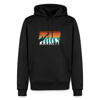 Human Evolution Guitar Band Retro Vintage - Sweat à capuche Premium bio Homme - noir - Devant - Nico (187cm)