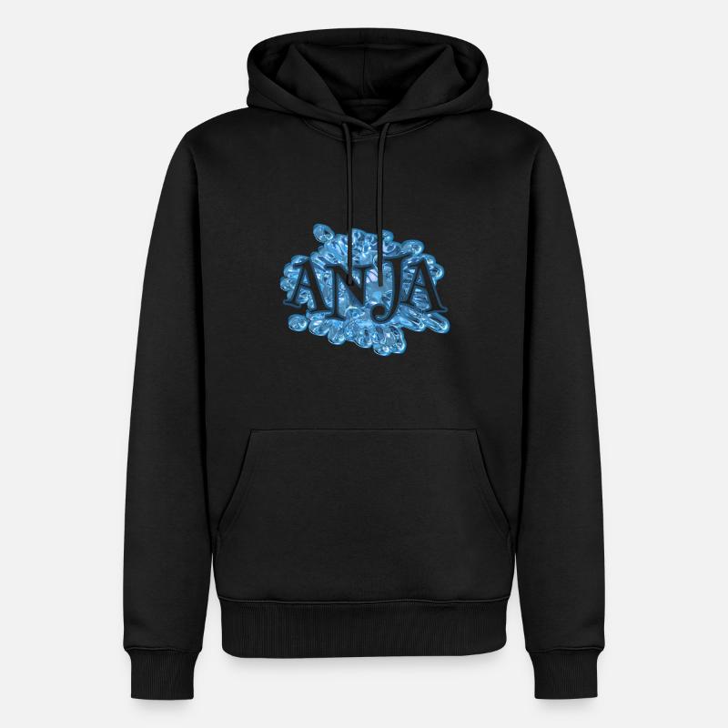 Wassertropfen Anja - Männer Premium Bio Hoodie - Schwarz