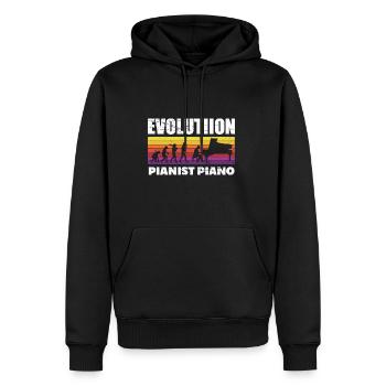 Evolution Piano Musicien Clavier Orchestre - Sweat à capuche Premium bio Homme - noir - Devant - Nico (187cm)