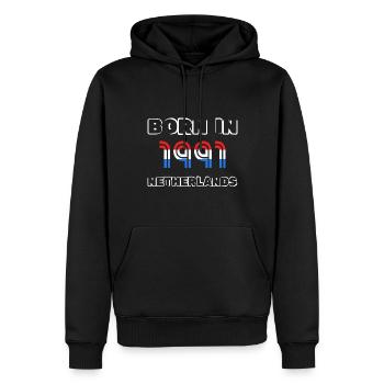 Netherlands 1991 - Männer Premium Bio Hoodie - Schwarz - Vorne - Nico (187cm)
