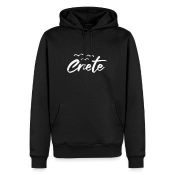 Crète Seagulls Crète Grèce - Sweat à capuche Premium bio Homme - noir - Devant - Nico (187cm)