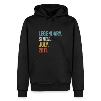 Legendary Since July 2011 11. Geburtstag - Männer Premium Bio Hoodie - Schwarz - Vorne - Nico (187cm)