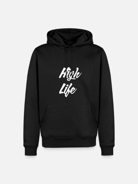 High Life-Shirt - Männer Premium Bio Hoodie - Schwarz