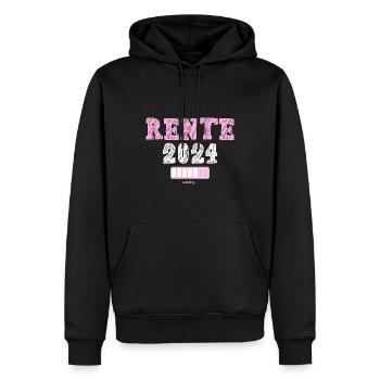 Rentner 2024 Ruhestand 2024 Der Countdown läuft - Männer Premium Bio Hoodie - Schwarz - Vorne - Nico (187cm)