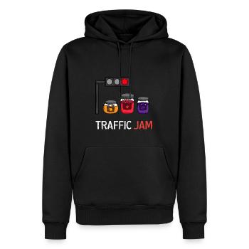 Embouteillage Drôle Illustrator Poison - Sweat à capuche Premium bio Homme - noir - Devant - Nico (187cm)