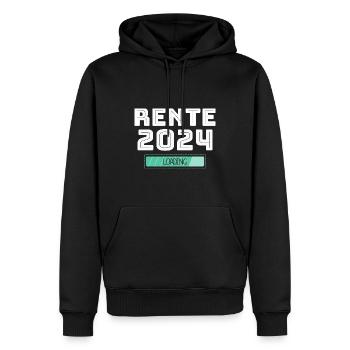 Rentner 2024 Ruhestand 2024 Der Countdown läuft - Männer Premium Bio Hoodie - Schwarz - Vorne - Nico (187cm)