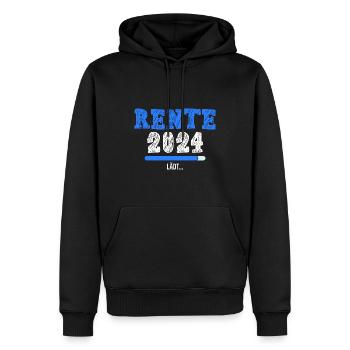 Rentner 2024 Ruhestand 2024 Der Countdown läuft - Männer Premium Bio Hoodie - Schwarz - Vorne - Nico (187cm)