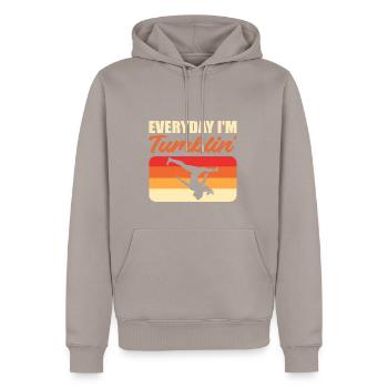 Ich bin Tumblin Entertainer Geschenk - Männer Premium Bio Hoodie - Taupe - Vorne - Nico (187cm)