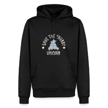 Lustiger Einhorn Spruch I Einhörner - Männer Premium Bio Hoodie - Schwarz - Vorne - Nico (187cm)