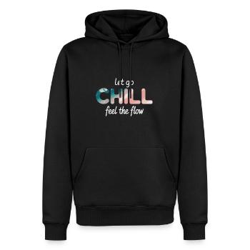 Flow Shirt für Urlaub & Vibes - Männer Premium Bio Hoodie - Schwarz - Vorne - Nico (187cm)