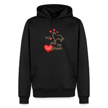Tierliebe; Hundefreund - Männer Premium Bio Hoodie - Schwarz - Vorne - Nico (187cm)