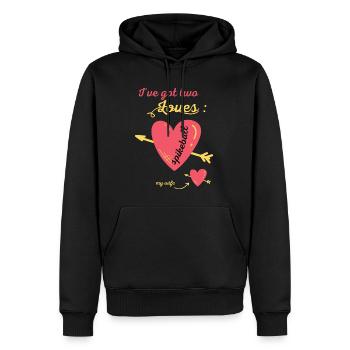 Geschenk Humor Spikeball Strand lustiger Urlaub - Männer Premium Bio Hoodie - Schwarz - Vorne - Nico (187cm)