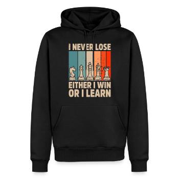 Schach Geschenkidee für Schachspieler Schachmatt - Männer Premium Bio Hoodie - Schwarz - Vorne - Nico (187cm)