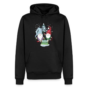 Weihnachts Wichtel - Männer Premium Bio Hoodie - Schwarz - Vorne - Nico (187cm)