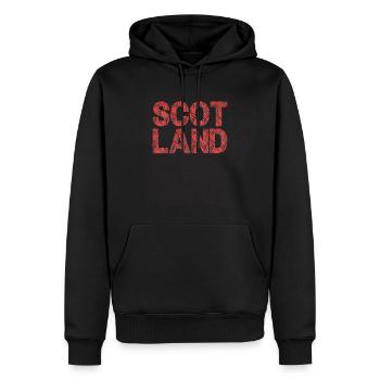 Schottland Tartan Schriftzug Dudelsack Highlands - Männer Premium Bio Hoodie - Schwarz - Vorne - Nico (187cm)