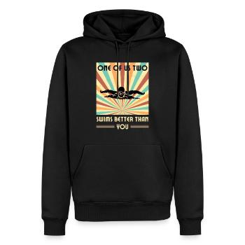Einer Von Uns Beiden Schwimmt Besser Als Du - Männer Premium Bio Hoodie - Schwarz - Vorne - Nico (187cm)