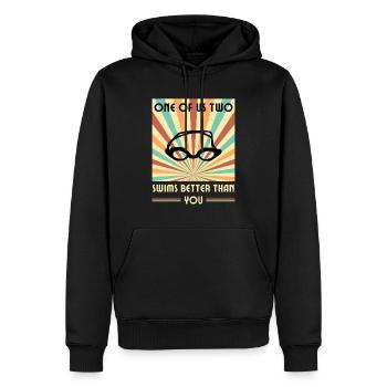 Einer Von Uns Beiden Schwimmt Besser Als Du - Männer Premium Bio Hoodie - Schwarz - Vorne - Nico (187cm)