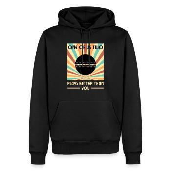 Einer Von Uns Beiden Spielt Besser Als Du Cricket - Männer Premium Bio Hoodie - Schwarz - Vorne - Nico (187cm)