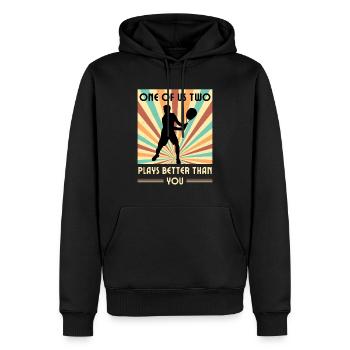 Einer Von Uns Beiden Spielt Besser Als Du Squash - Männer Premium Bio Hoodie - Schwarz - Vorne - Nico (187cm)
