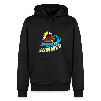 Surfer -Watermelon Surfer or Swimmer Geschen - Men’s Premium Organic Hoodie - black - Front - Nico (187cm)