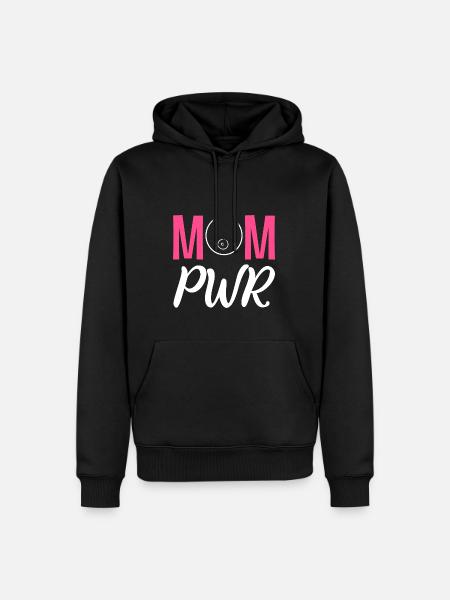 Mutter PWR Fleißige Mutter Gift - Männer Premium Bio Hoodie - Schwarz